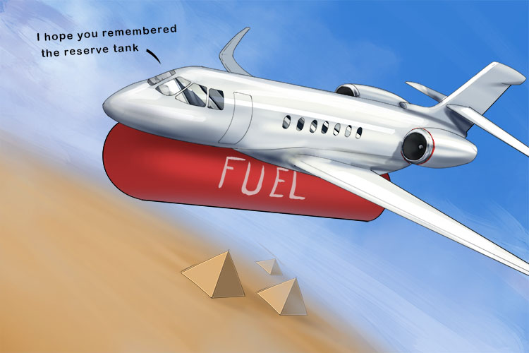 In this context, reserve refers to an additional supply. For example a pilot with an additional reserve fuel tank for their plane. This would not be used unless called upon on a long journey